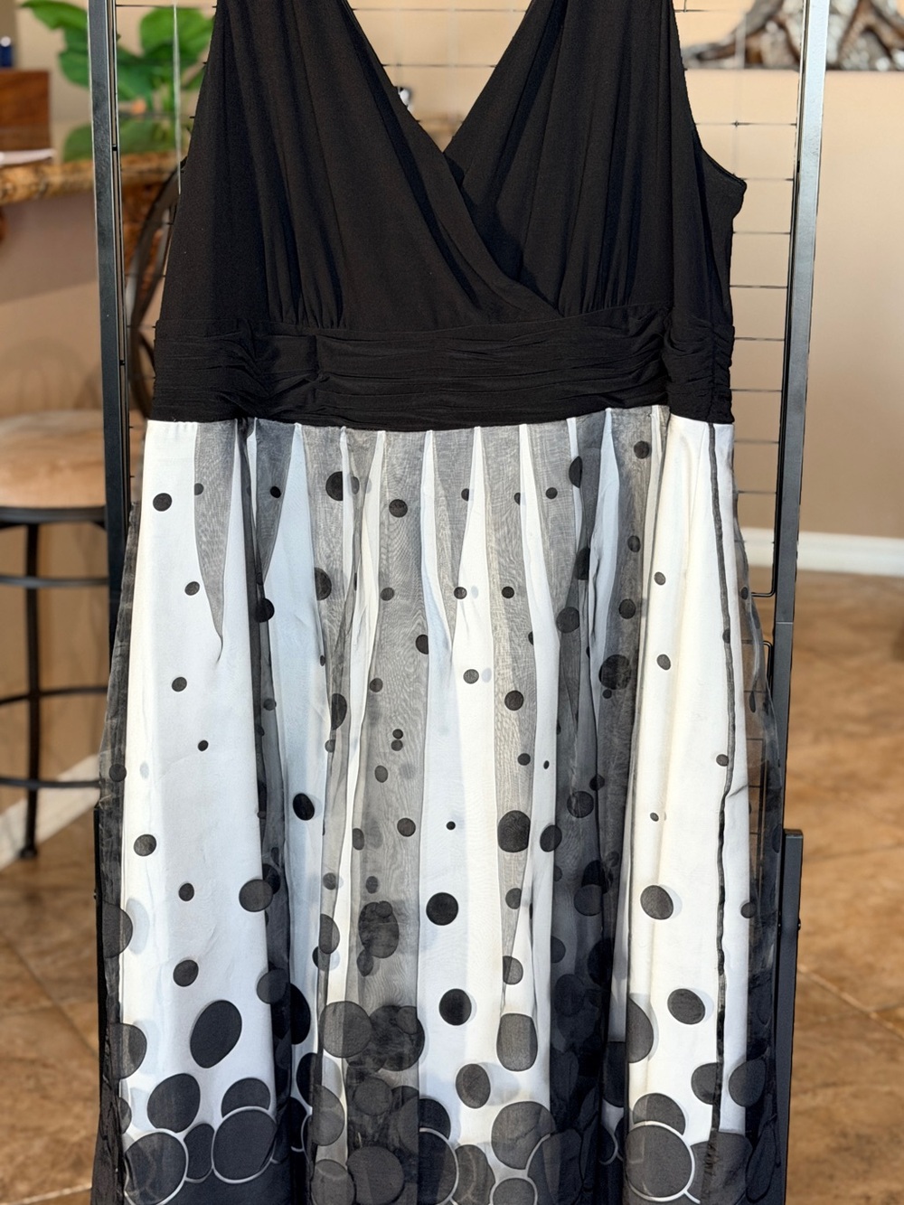 Jessica Howard Black Dress with White Label Detail
